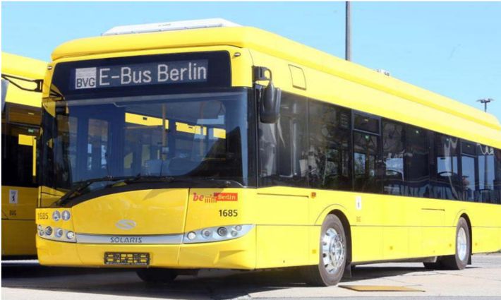 Berlin, Almanya Elektrikli Otobüsler